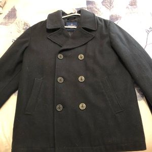 Men’s navy peacoat